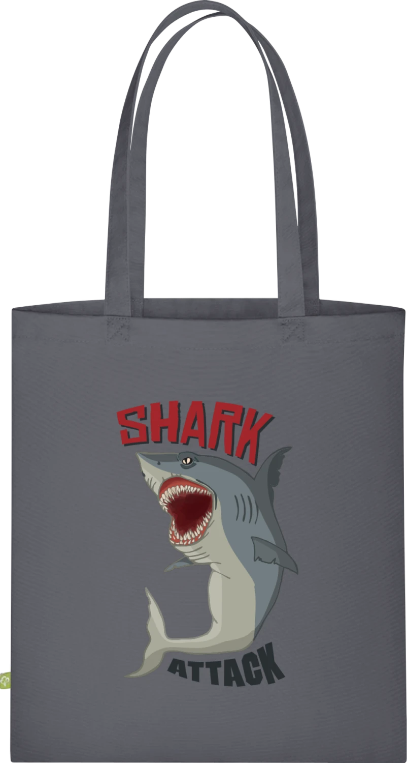 Shark Attack Scarry - Graphite Grey Organic Bag for Life - Front
