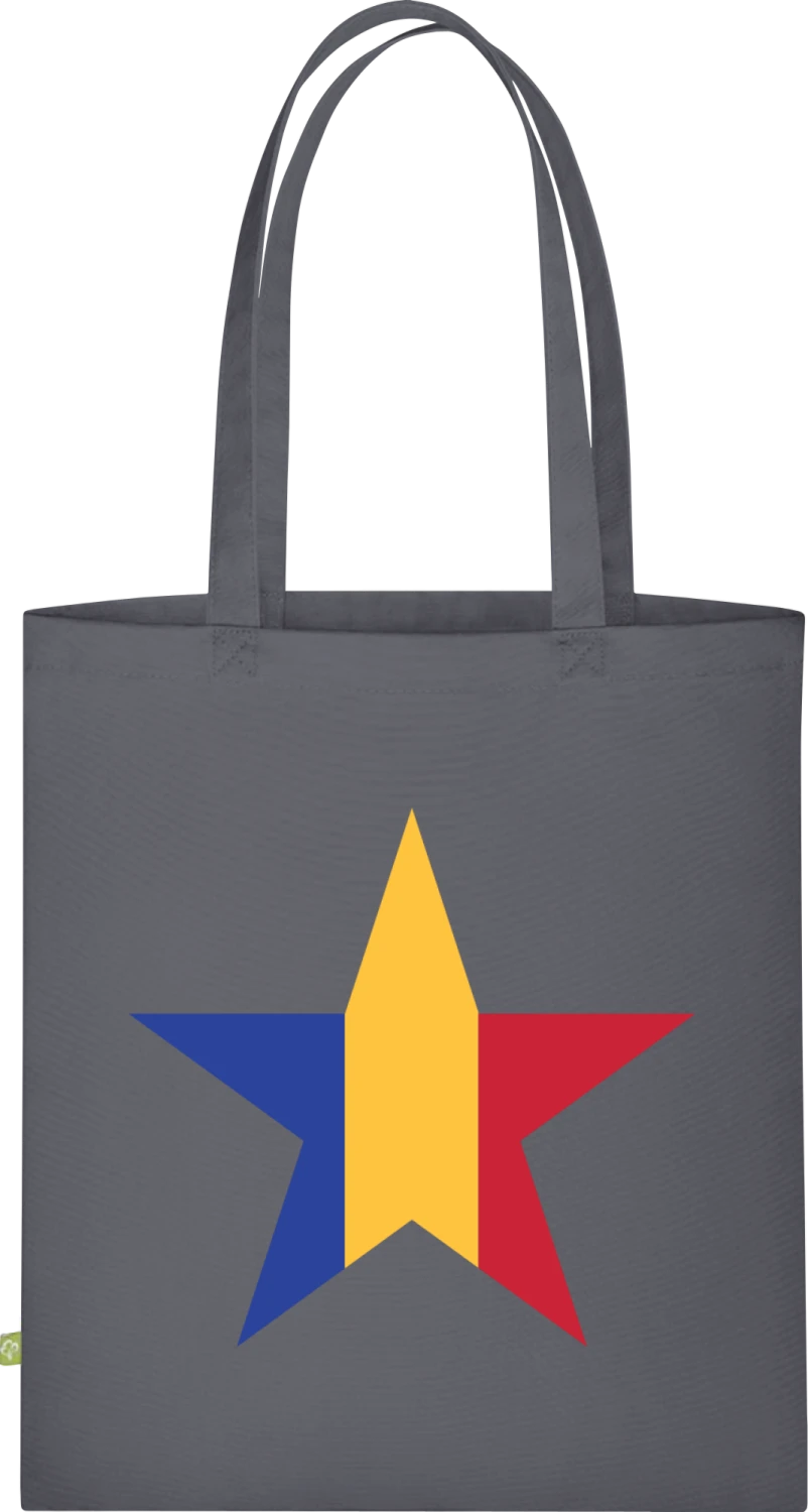 Romanian Star - Graphite Grey Organic Bag for Life - Front