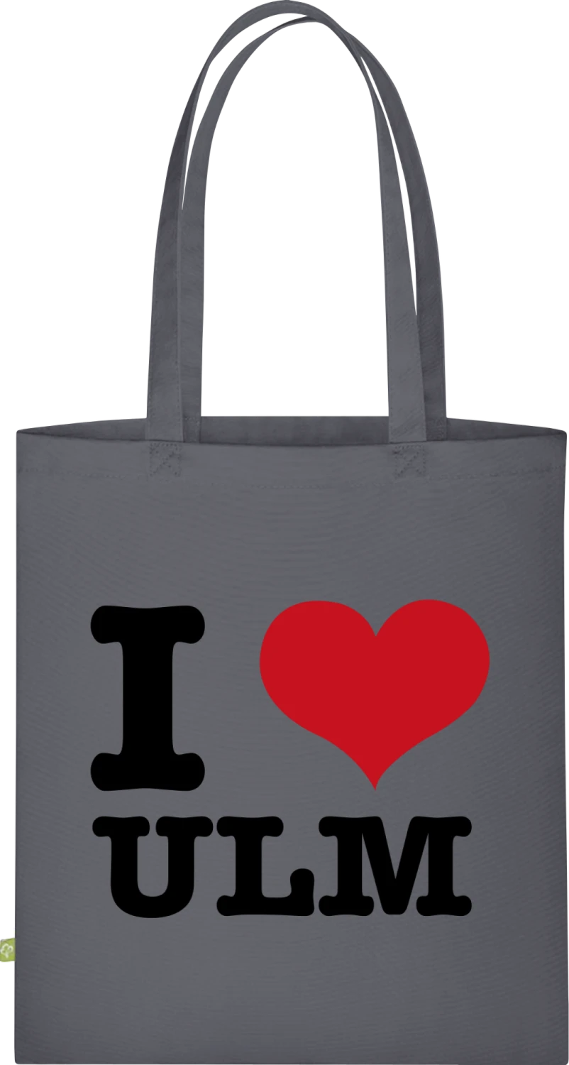 I Love Ulm - Graphite Grey Organic Bag for Life - Front