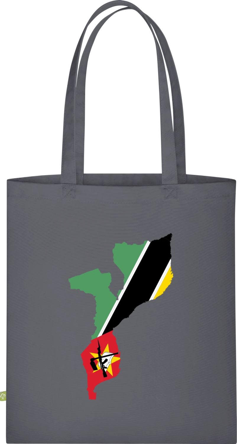 Mozambique Map - Graphite Grey Organic Bag for Life - Front