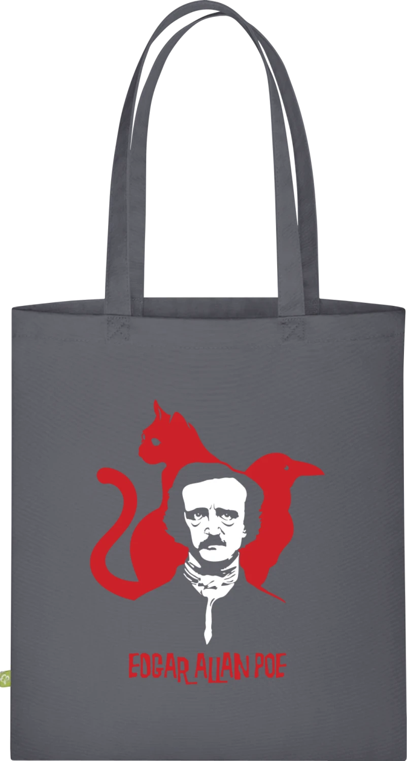 Edgar Allan Poe - Graphite Grey Organic Bag for Life - Front