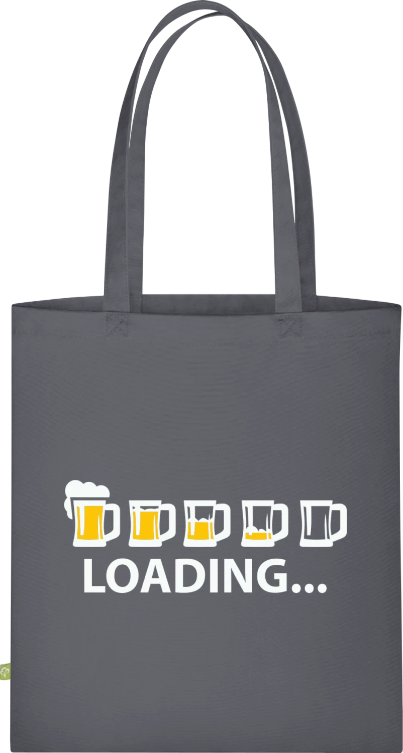 Drunk Loading Beer Drinking - Graphite Grey Organic Bag for Life - Front