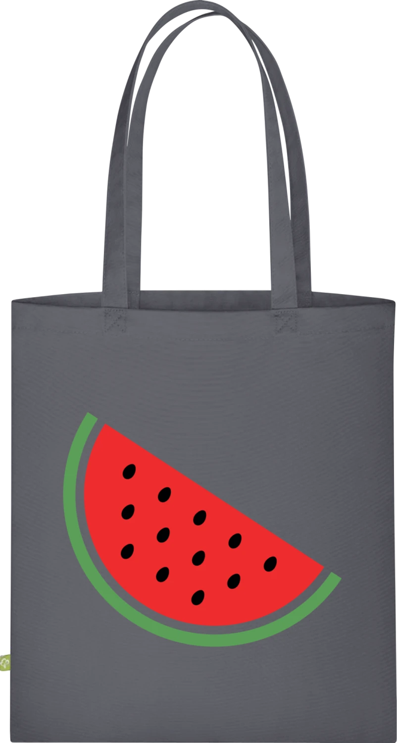 Watermelon Icon - Graphite Grey Organic Bag for Life - Front