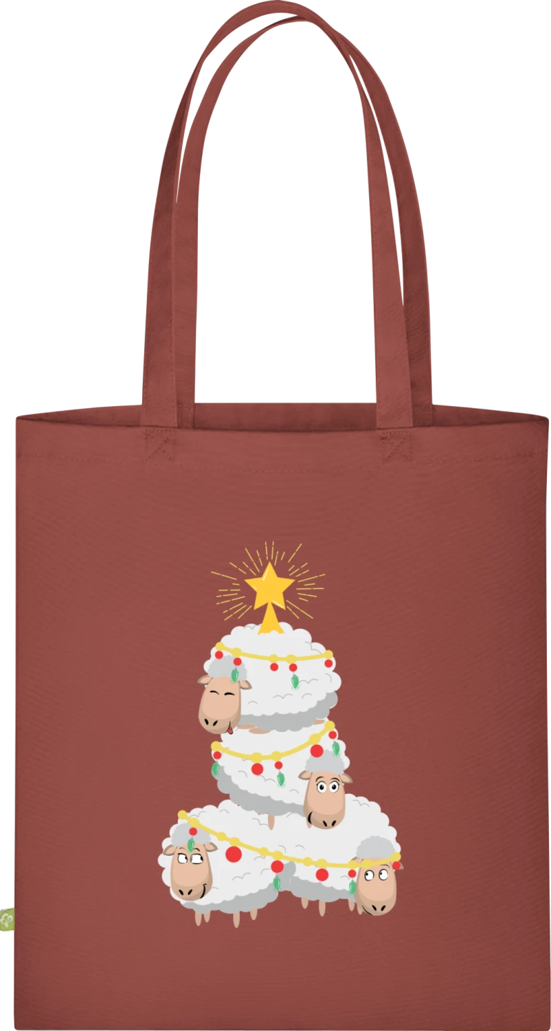 Christmas Sheeps - Orange Rust Organic Bag for Life - Front