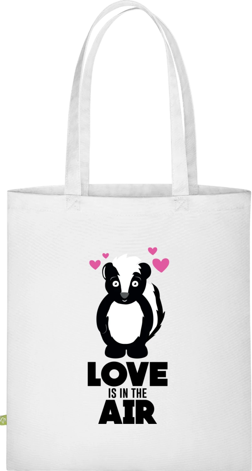 Love Is In The Air Skunk With Hearts - White Organic Bag for Life - Front