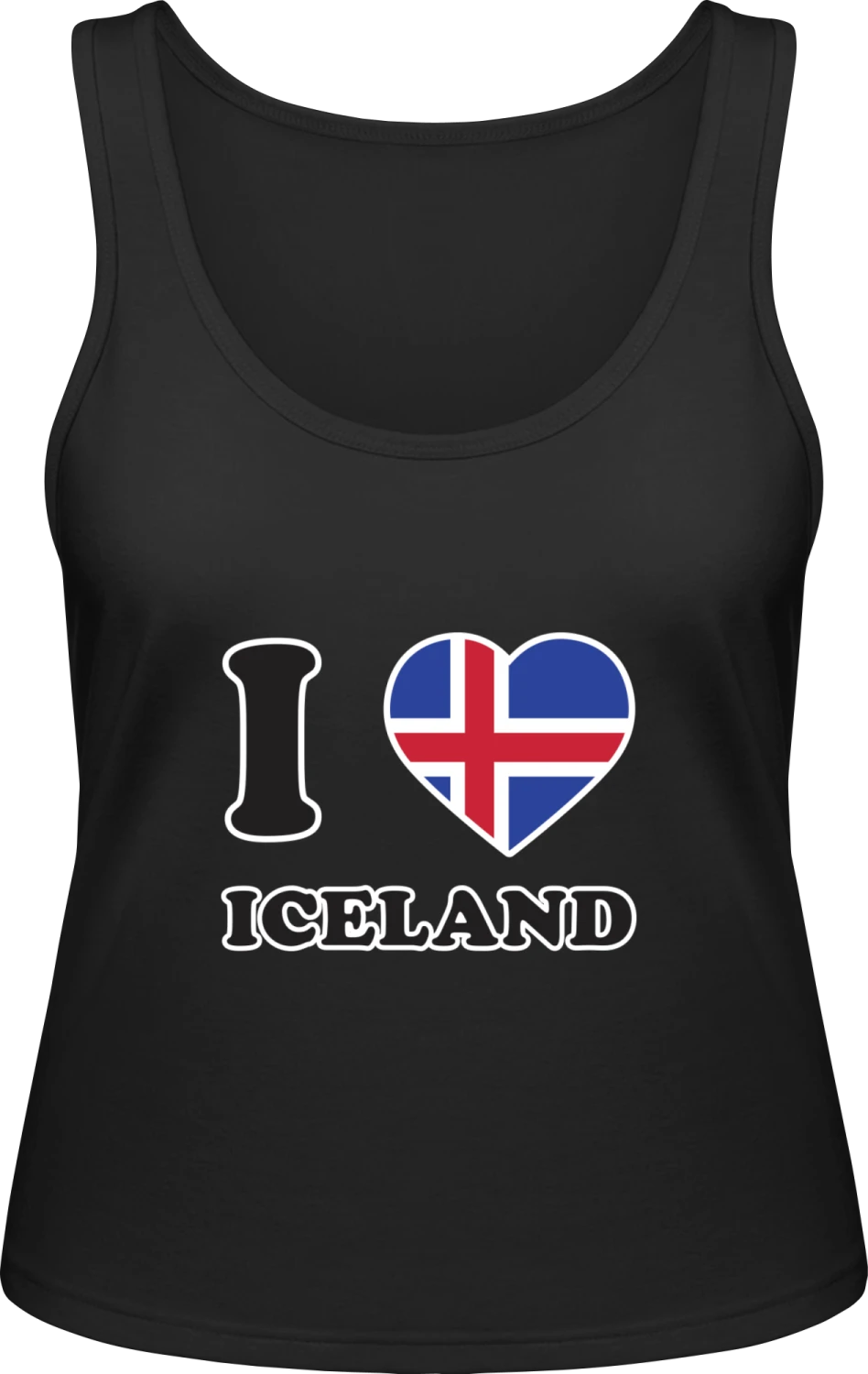 I Love Iceland Fan - Black Inspire Tank T / Women  - Front