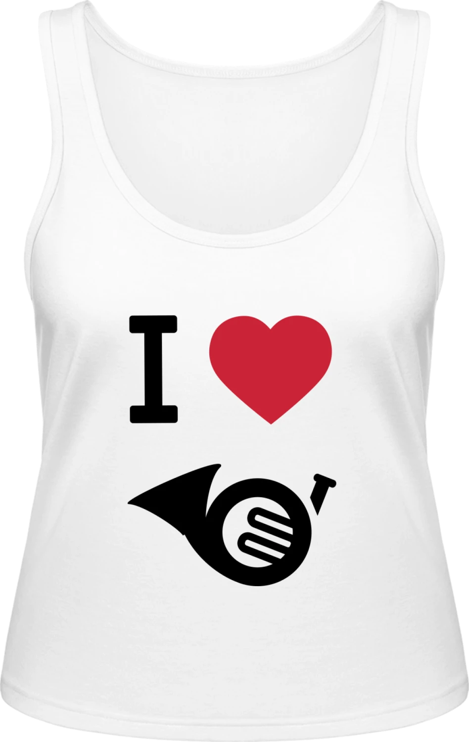 I Heart French Horn - White Inspire Tank T / Women  - Front