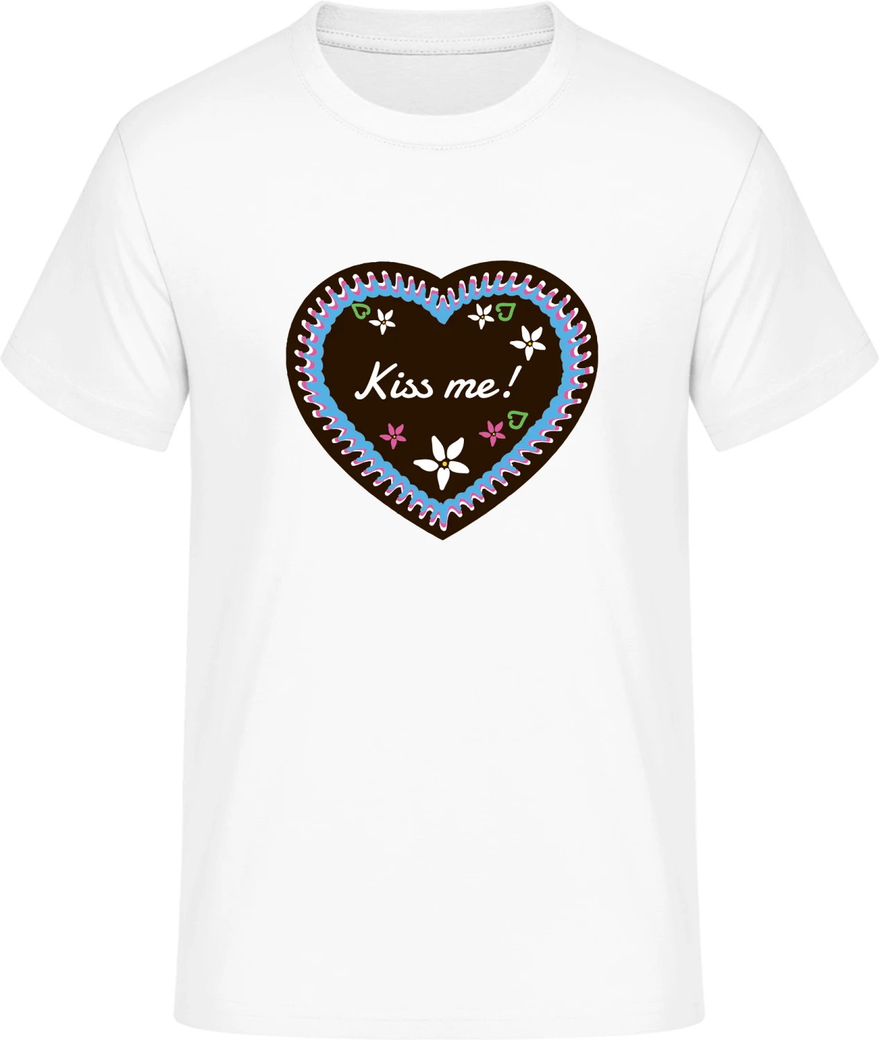 Kiss Me Gingerbread Heart - Front_Weiß