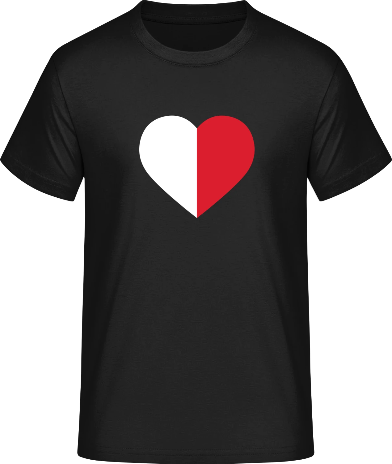 Malta Heart Flag - Front_Schwarz