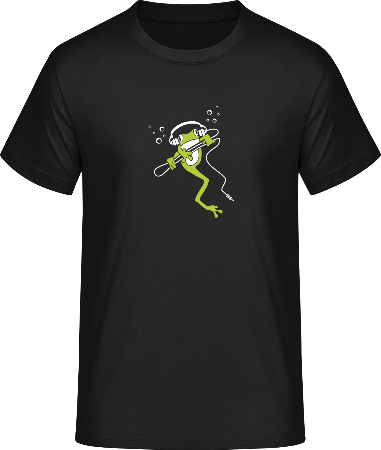 Frog With Headphone - Front_Schwarz
