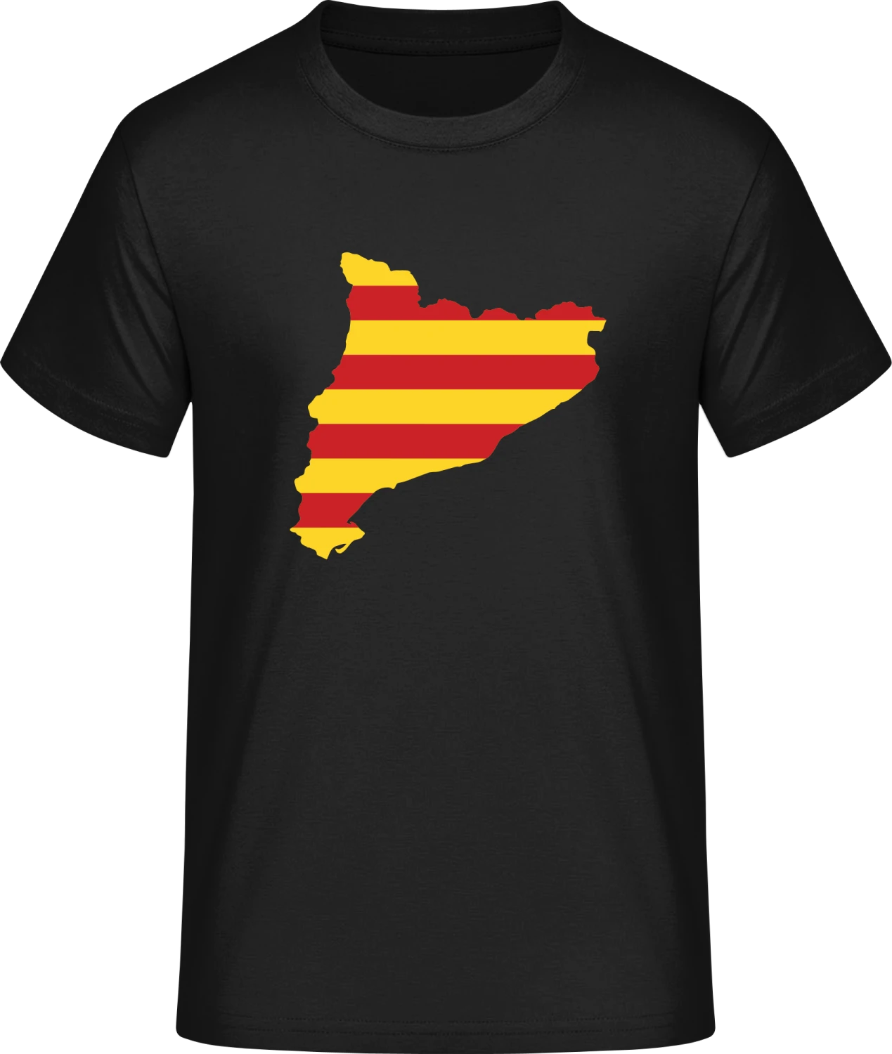 Catalonia Map Flag - Front_Schwarz