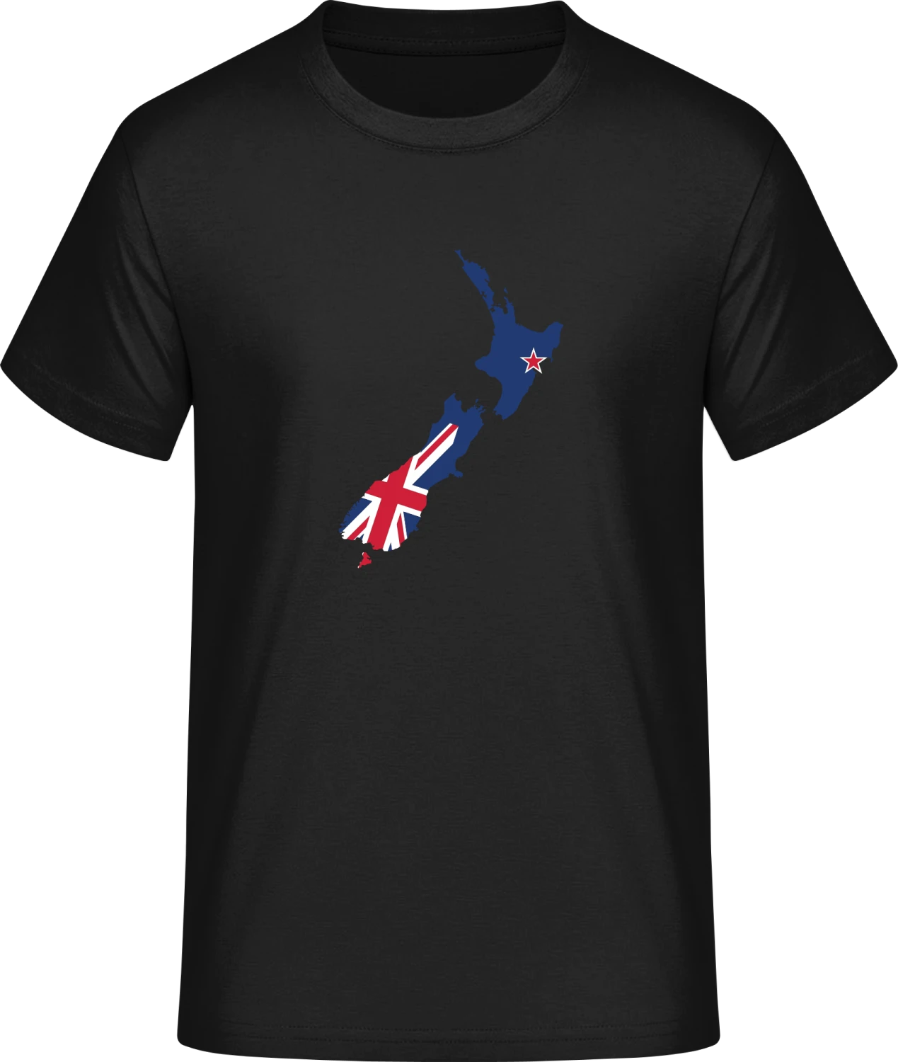 New Zealand Flag - Front_Schwarz