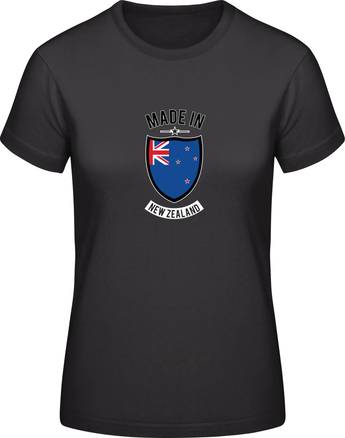 Made in New Zealand - Black #E190 women T-Shirt - Front