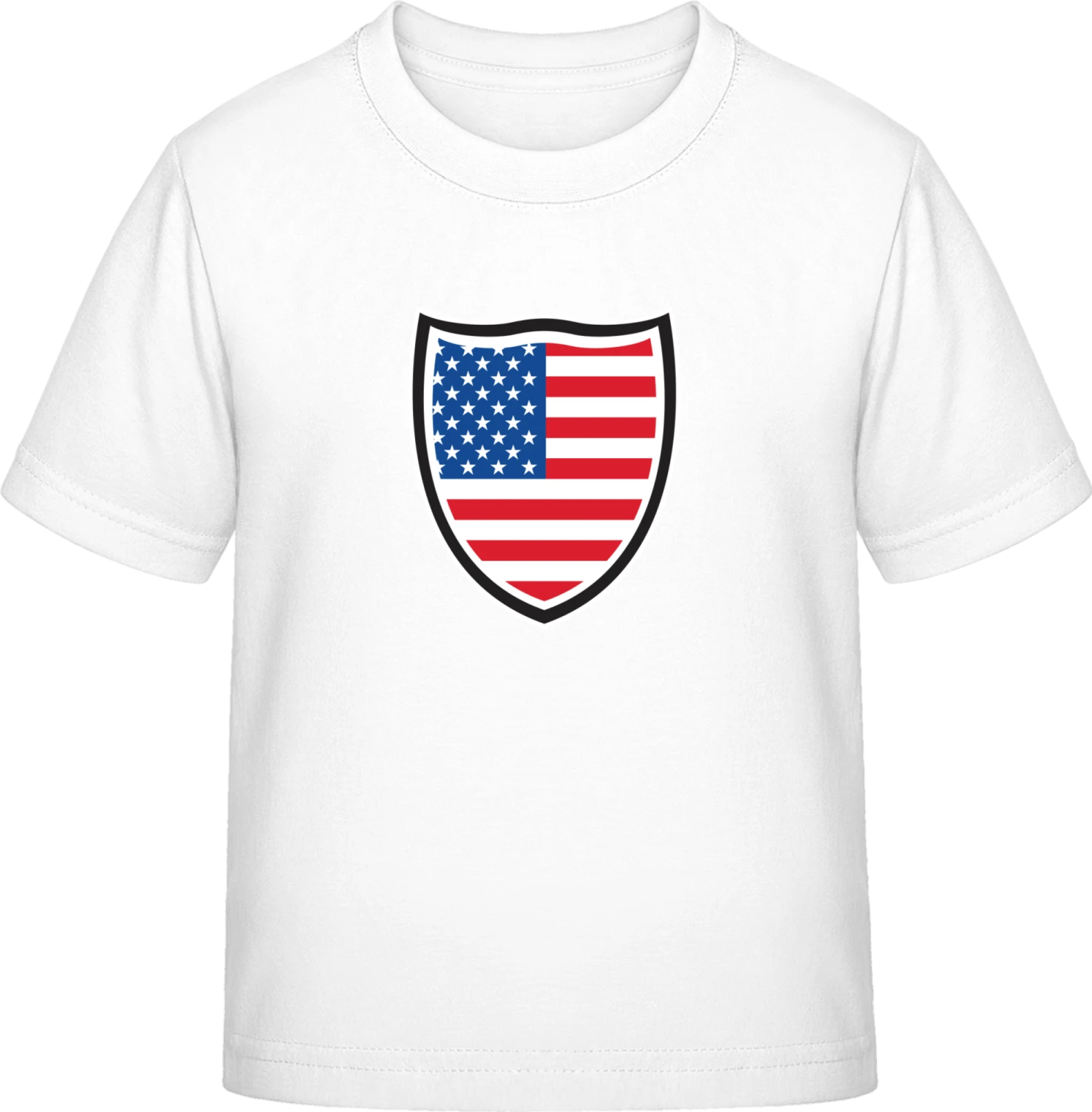 USA Shield Flag - White Exact 190 Kids - Front