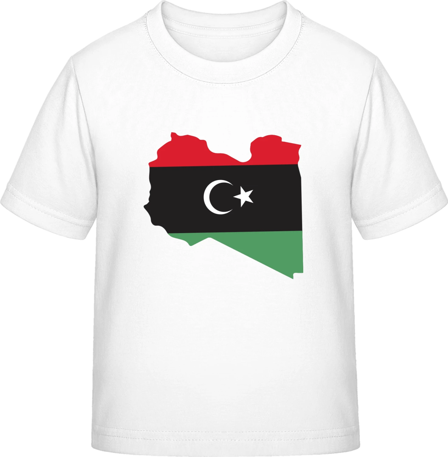 Libya Map - White Exact 190 Kids - Front