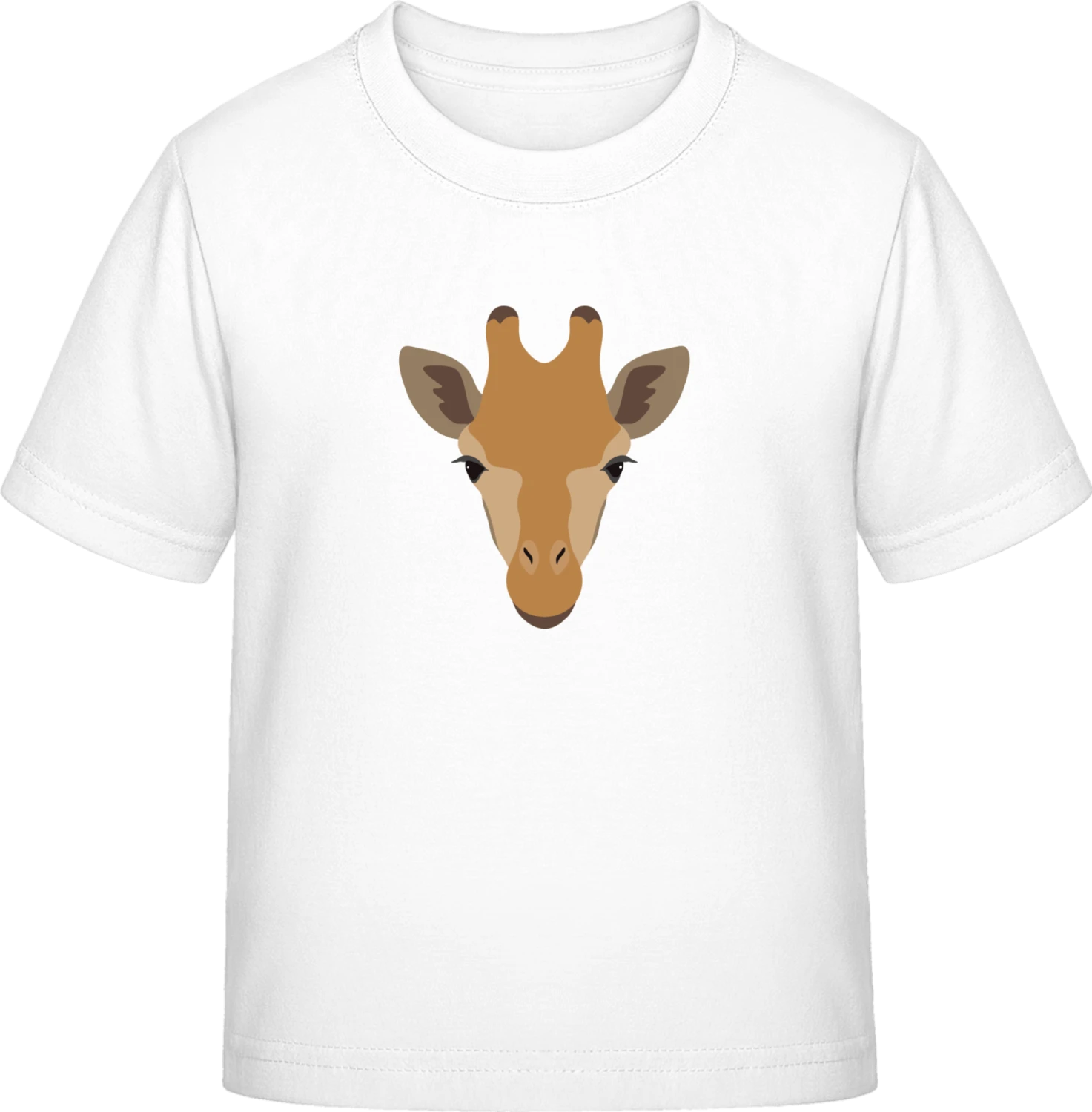 African Giraffe Head - White Exact 190 Kids - Front