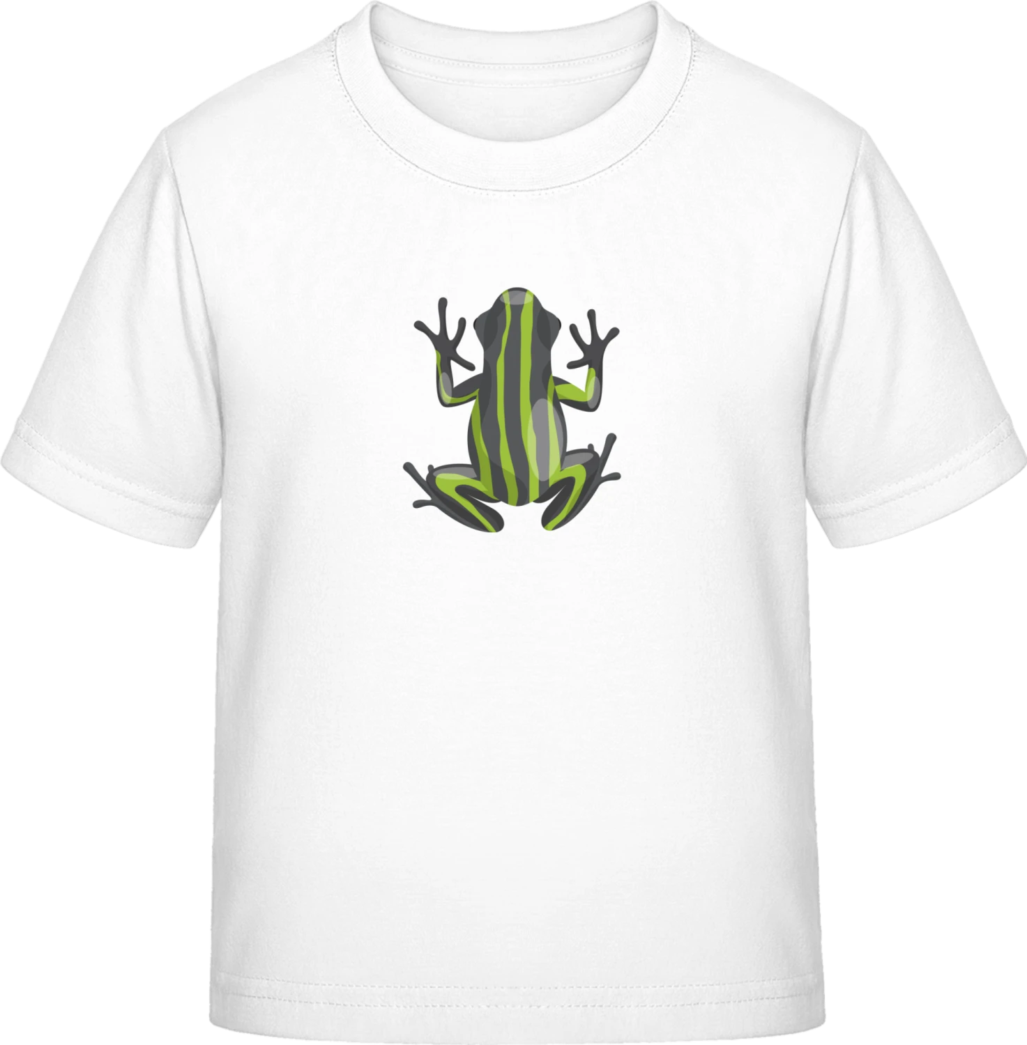 Green Black Frog - White Exact 190 Kids - Front