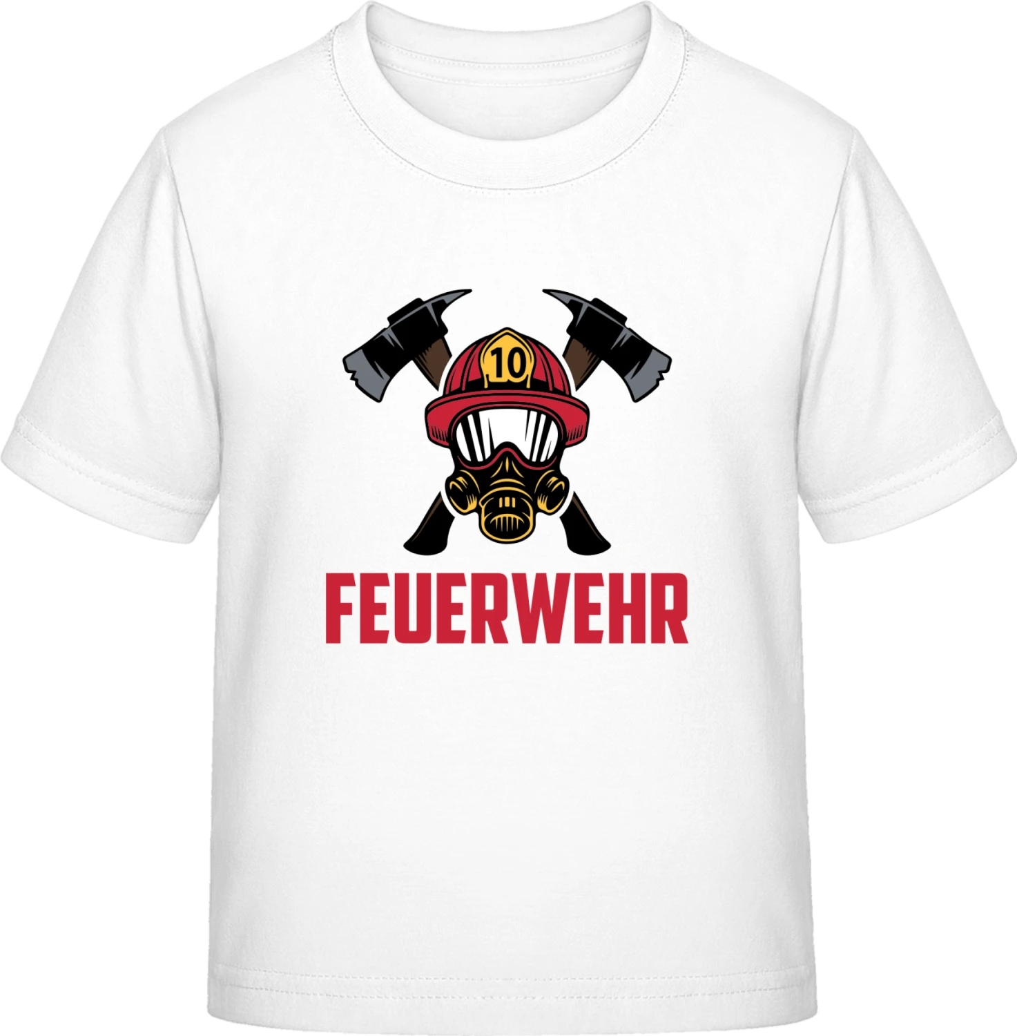 Firefighter Helmet And Axes - White Exact 190 Kids - Front