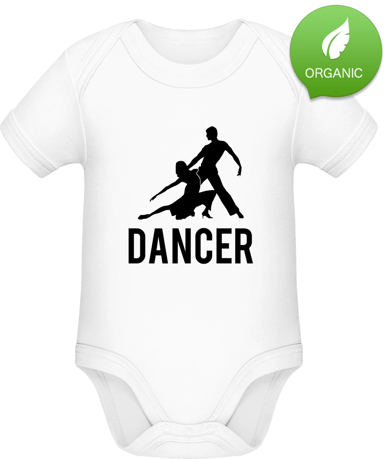 Salsa Tango Dancer - White Organic Bodysuit - Front