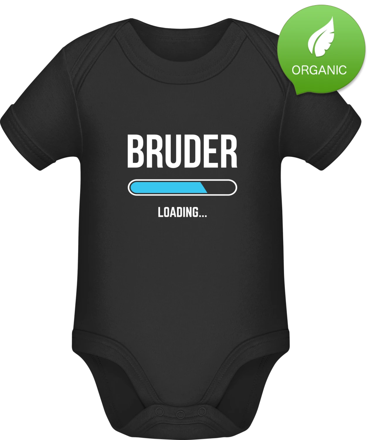 Loading Bruder - Black Organic Bodysuit - Front