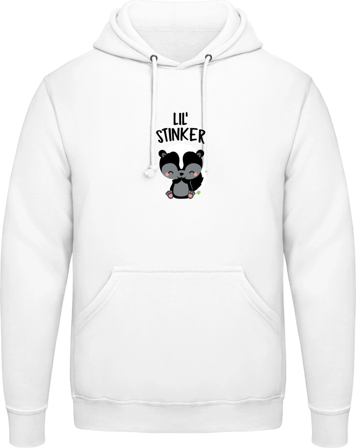 Lil' Stinker - Arctic white AWDis man hoodie - Front