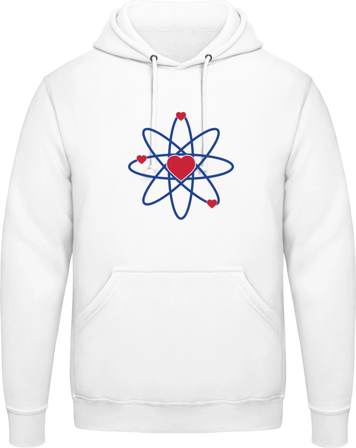 Love Molecules - Arctic white AWDis man hoodie - Front