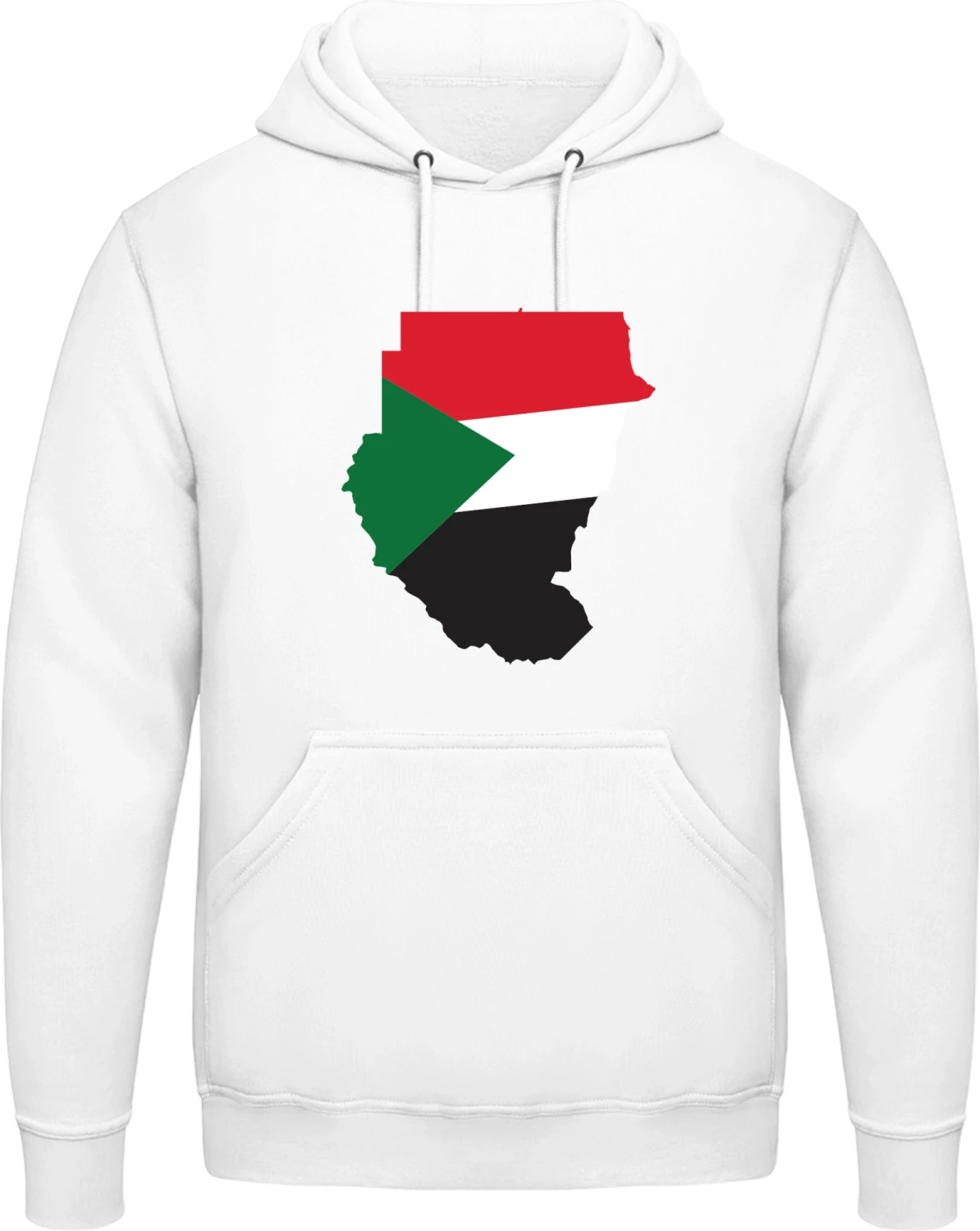 Sudan Map - Arctic white AWDis man hoodie - Front
