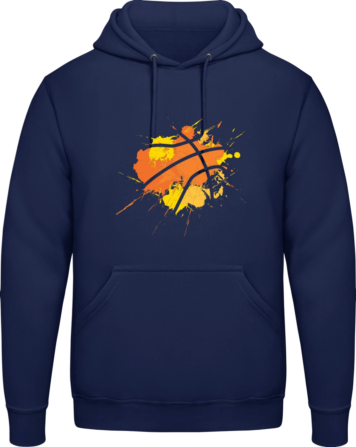 Basketball Splatter - Front_Oxford navy