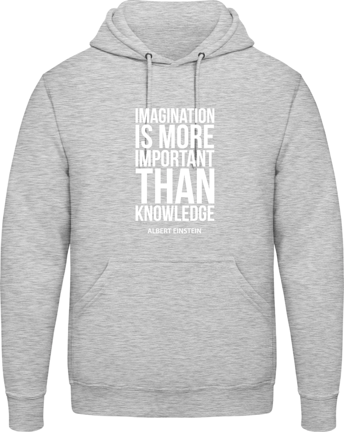 Imagination Is More Important Than Knowledge - Front_Heather Grey