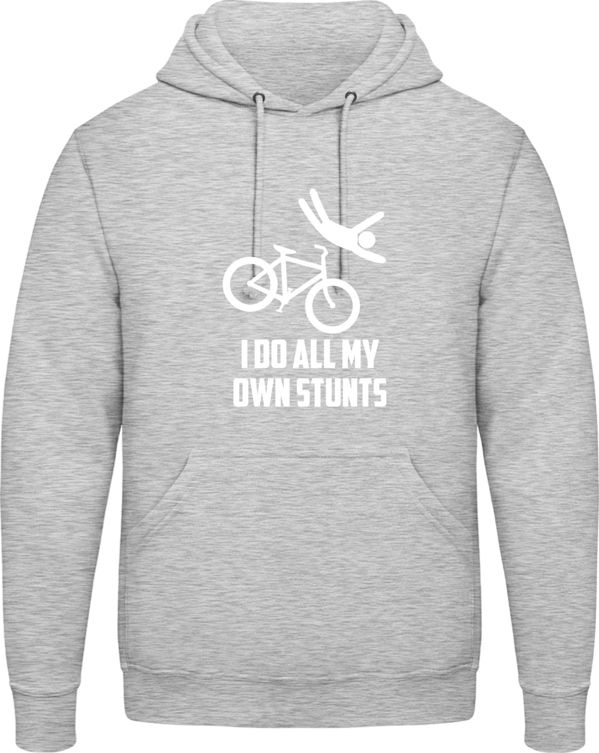 I Do All My Own Stunts Bicycle - Front_Heather Grey