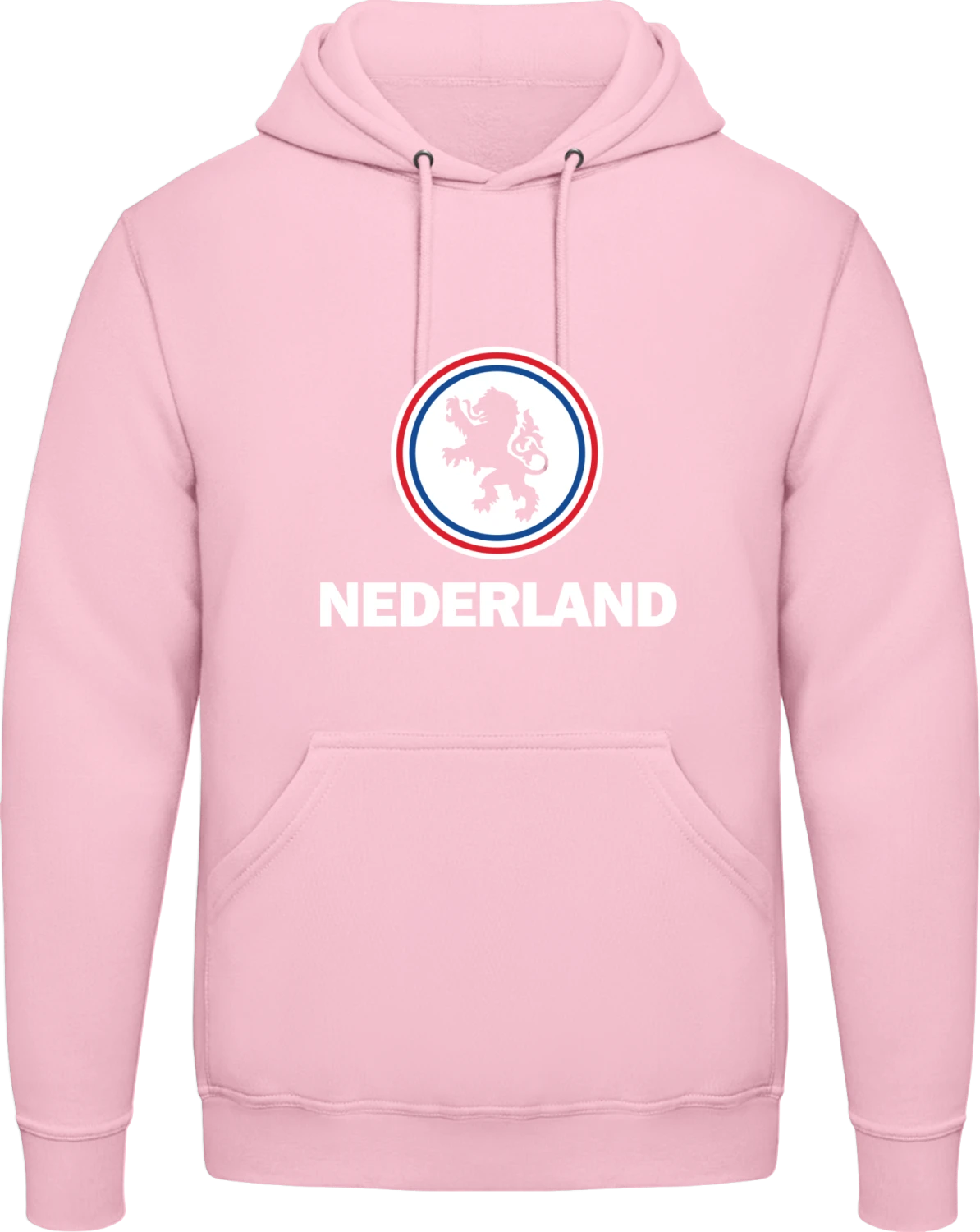 Nederland - Baby pink AWDis man hoodie - Front