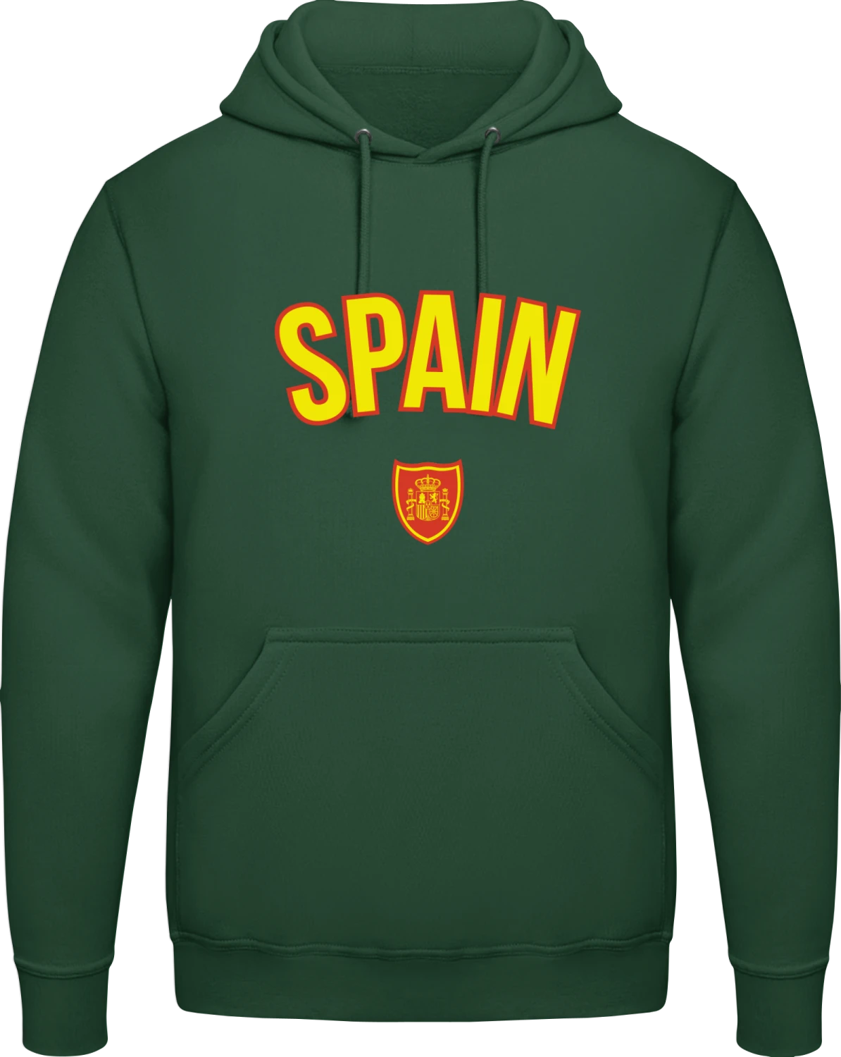 SPAIN Football Fan - Bottle Green AWDis man hoodie - Front