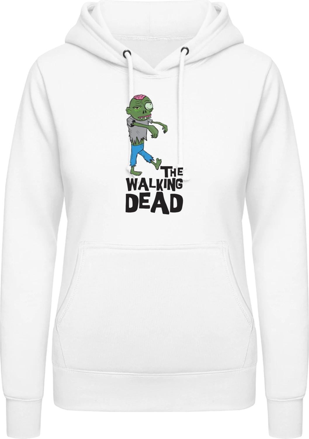 Green Zombie The Walking Dead - Arctic white AWDis ladies hoodie - Front