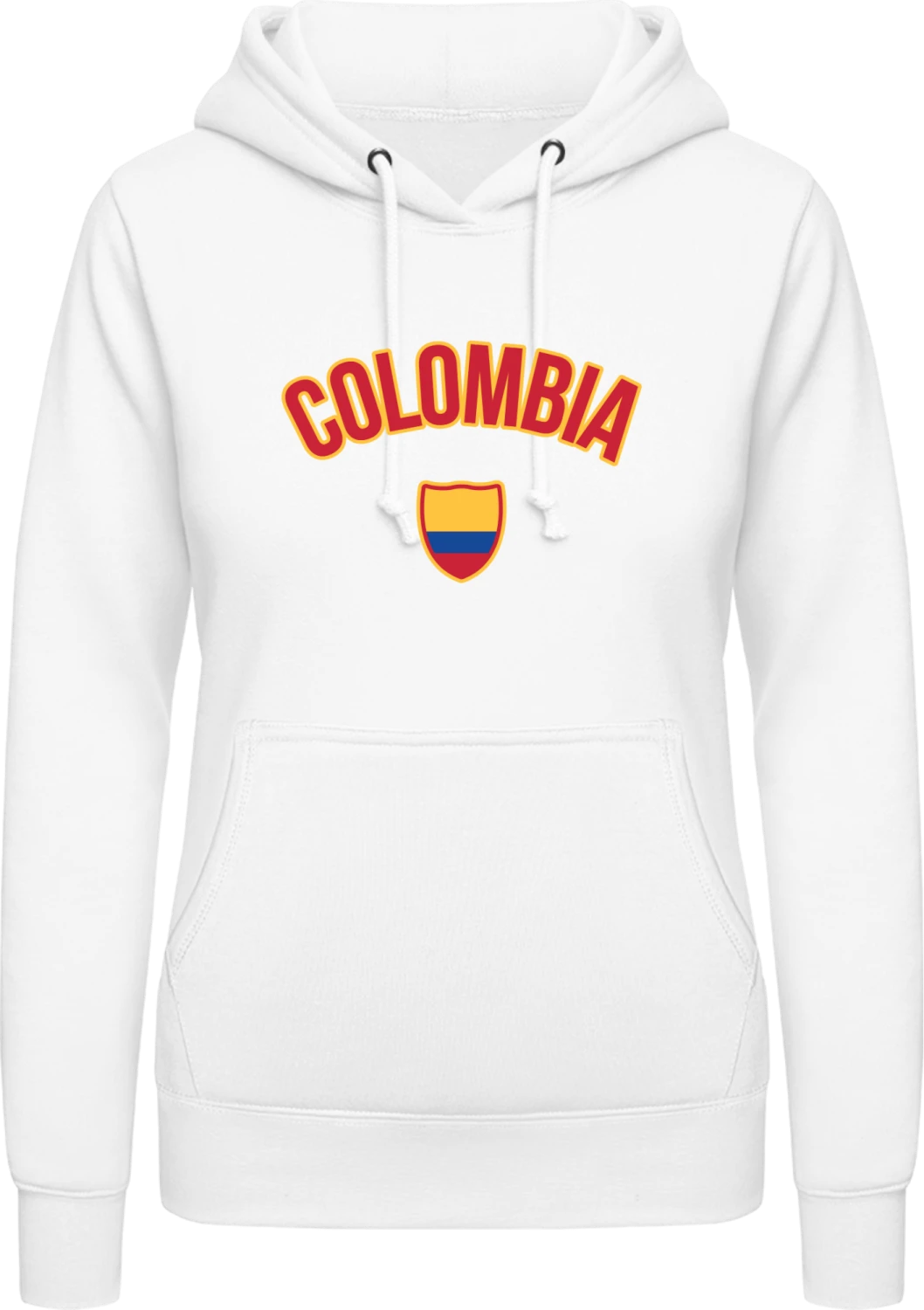 COLOMBIA Fan - Arctic white AWDis ladies hoodie - Front