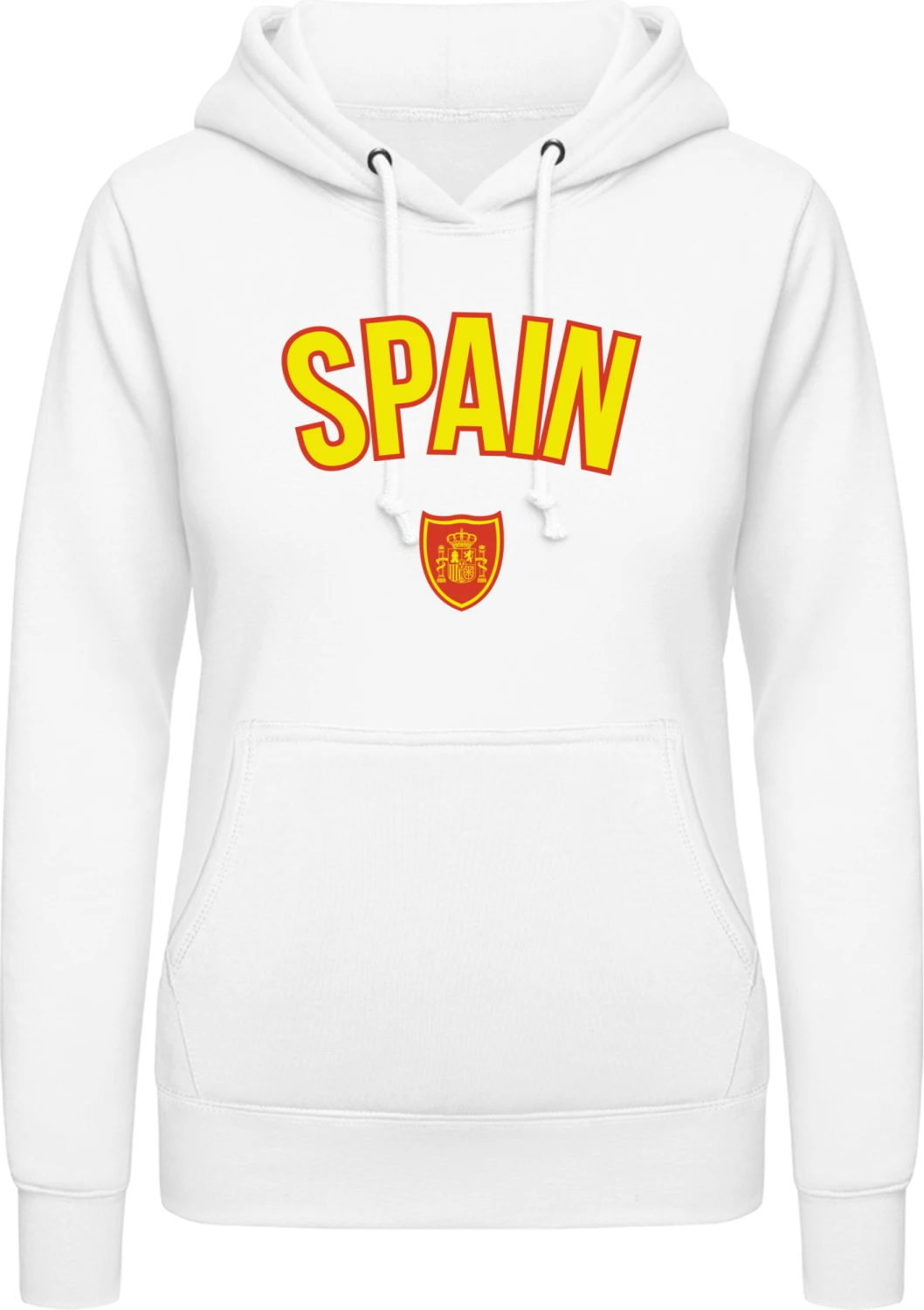 SPAIN Football Fan - Arctic white AWDis ladies hoodie - Front