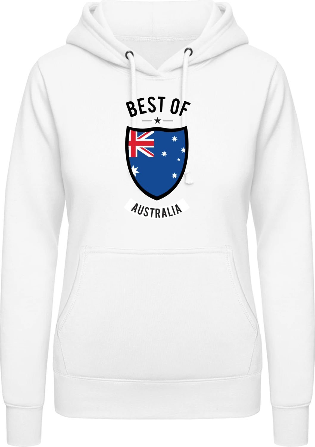 Best of Australia - Arctic white AWDis ladies hoodie - Front