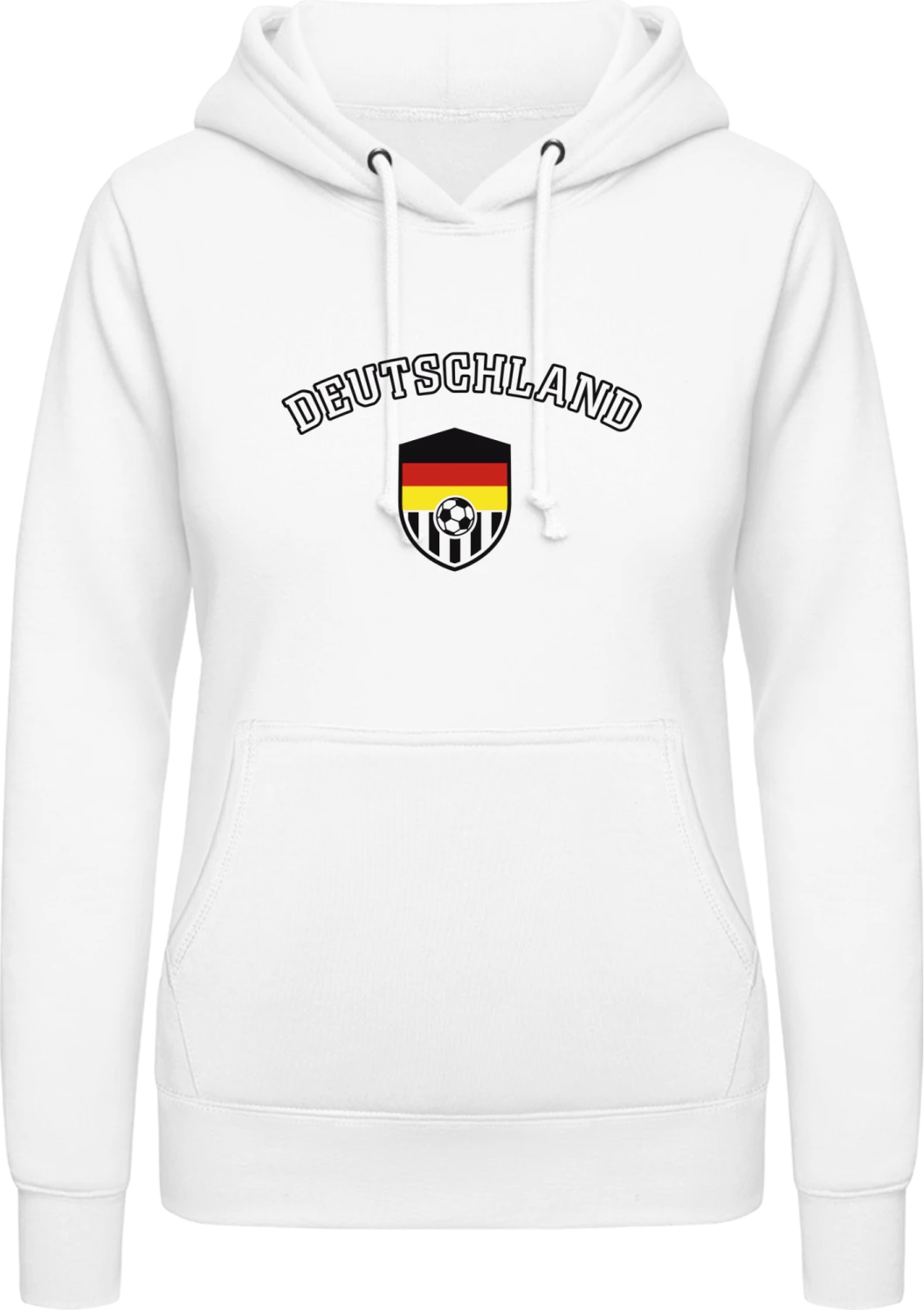 Deutschland National - Arctic white AWDis ladies hoodie - Front