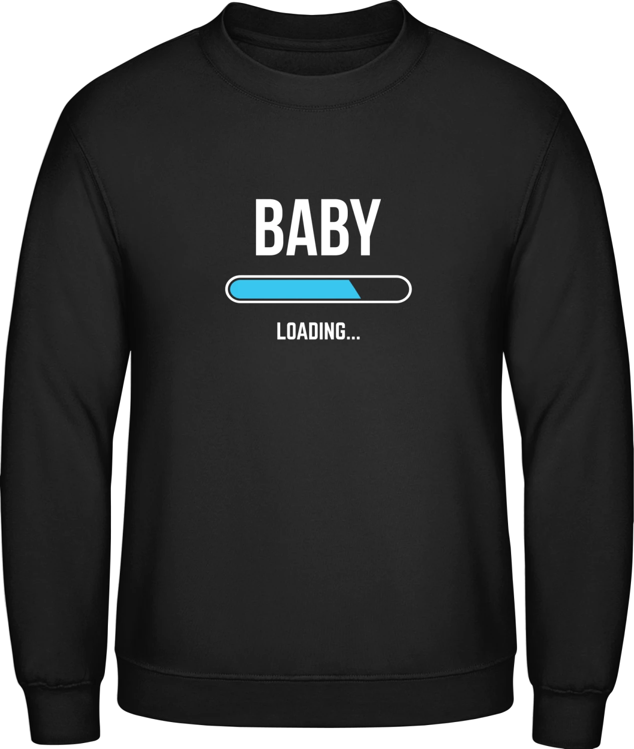 Baby Loading Blue - Black AWDis sweatshirt Men - Front