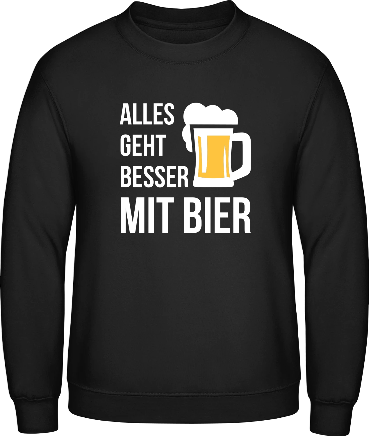 Alles geht besser mit Bier - Black AWDis sweatshirt Men - Front