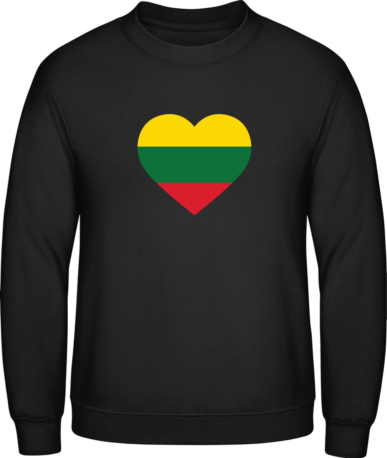 Lithuania Heart Flag - Black AWDis sweatshirt Men - Front