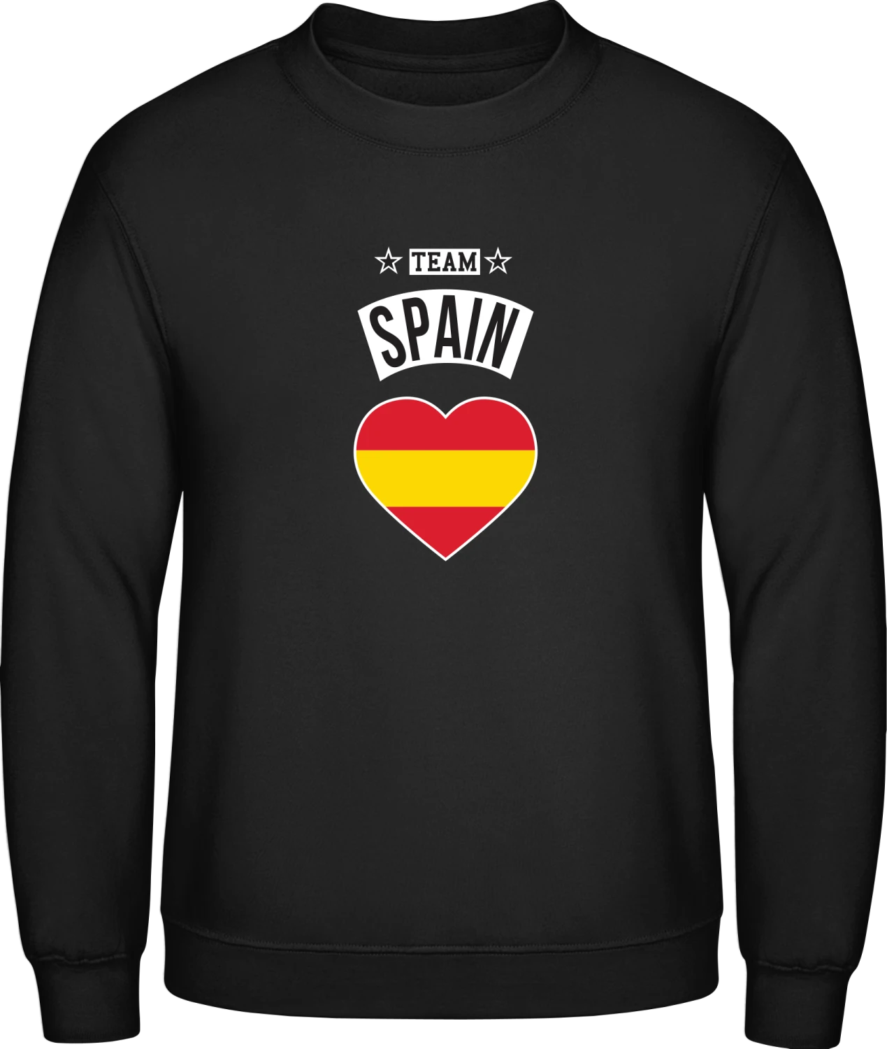 Team Spain Heart - Black AWDis sweatshirt Men - Front