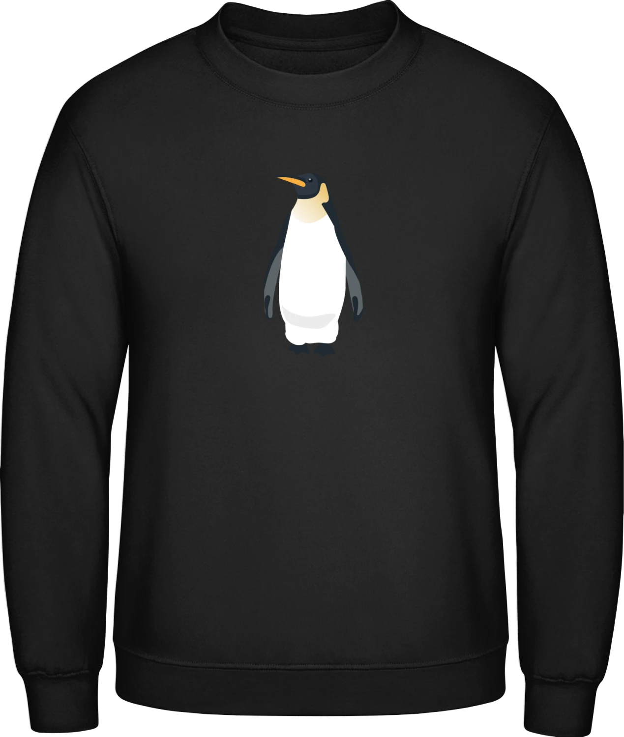 Penguin Illustration - Black AWDis sweatshirt Men - Front