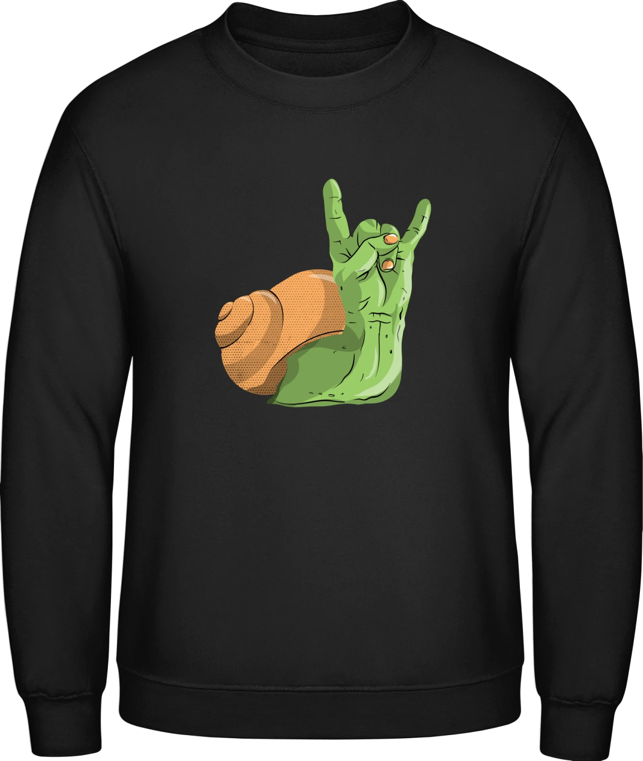 Rock And Roll Snail - Black AWDis sweatshirt Men - Front
