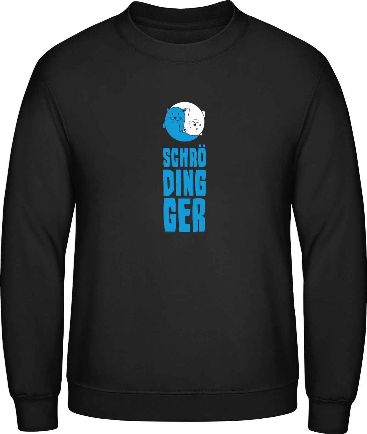 Schrödinger Ying Yang - Black AWDis sweatshirt Men - Front