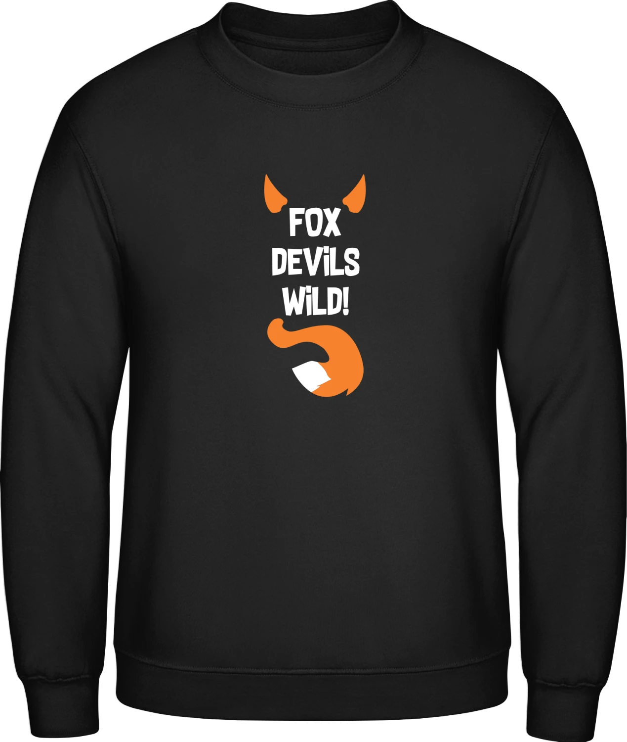 Fox Devils Wild - Black AWDis sweatshirt Men - Front