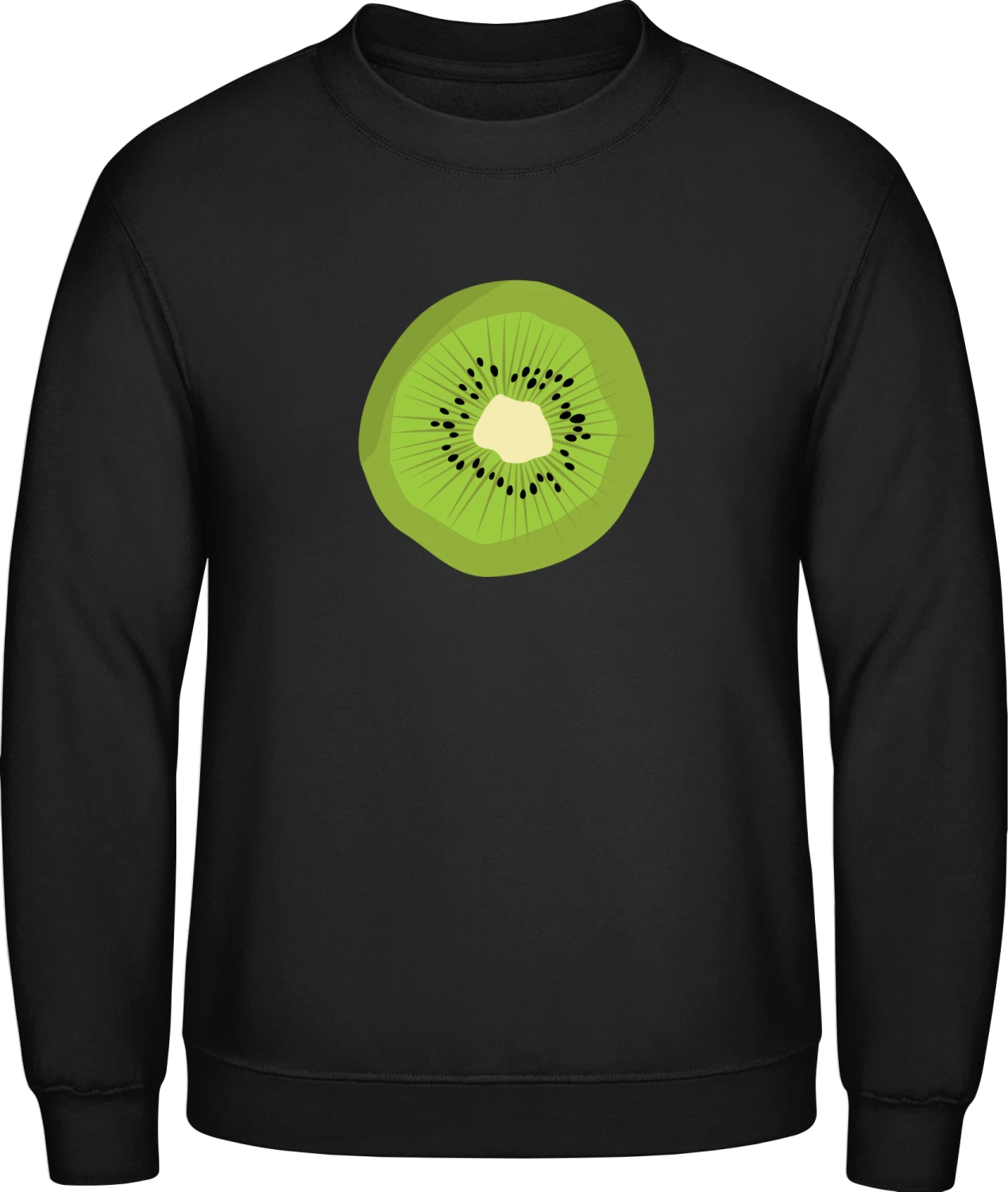 Kiwi Slice - Black AWDis sweatshirt Men - Front