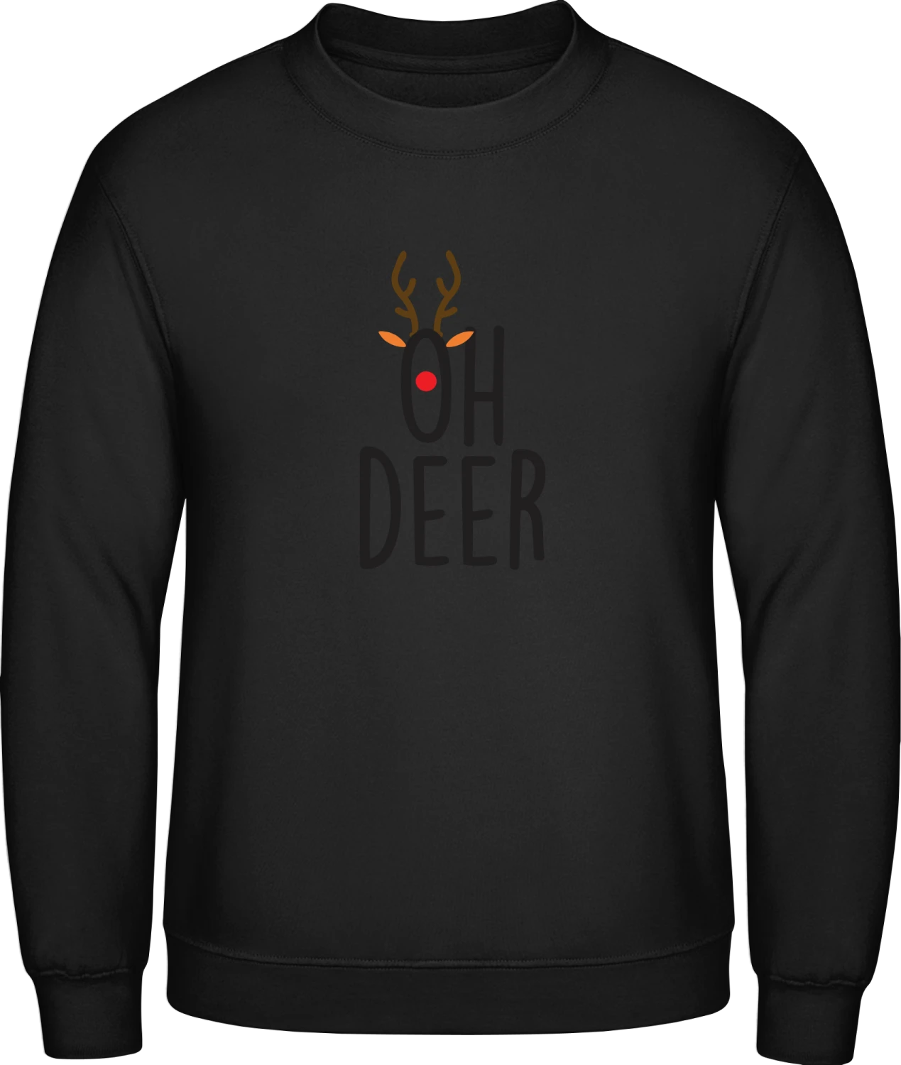Oh Deer - Black AWDis sweatshirt Men - Front
