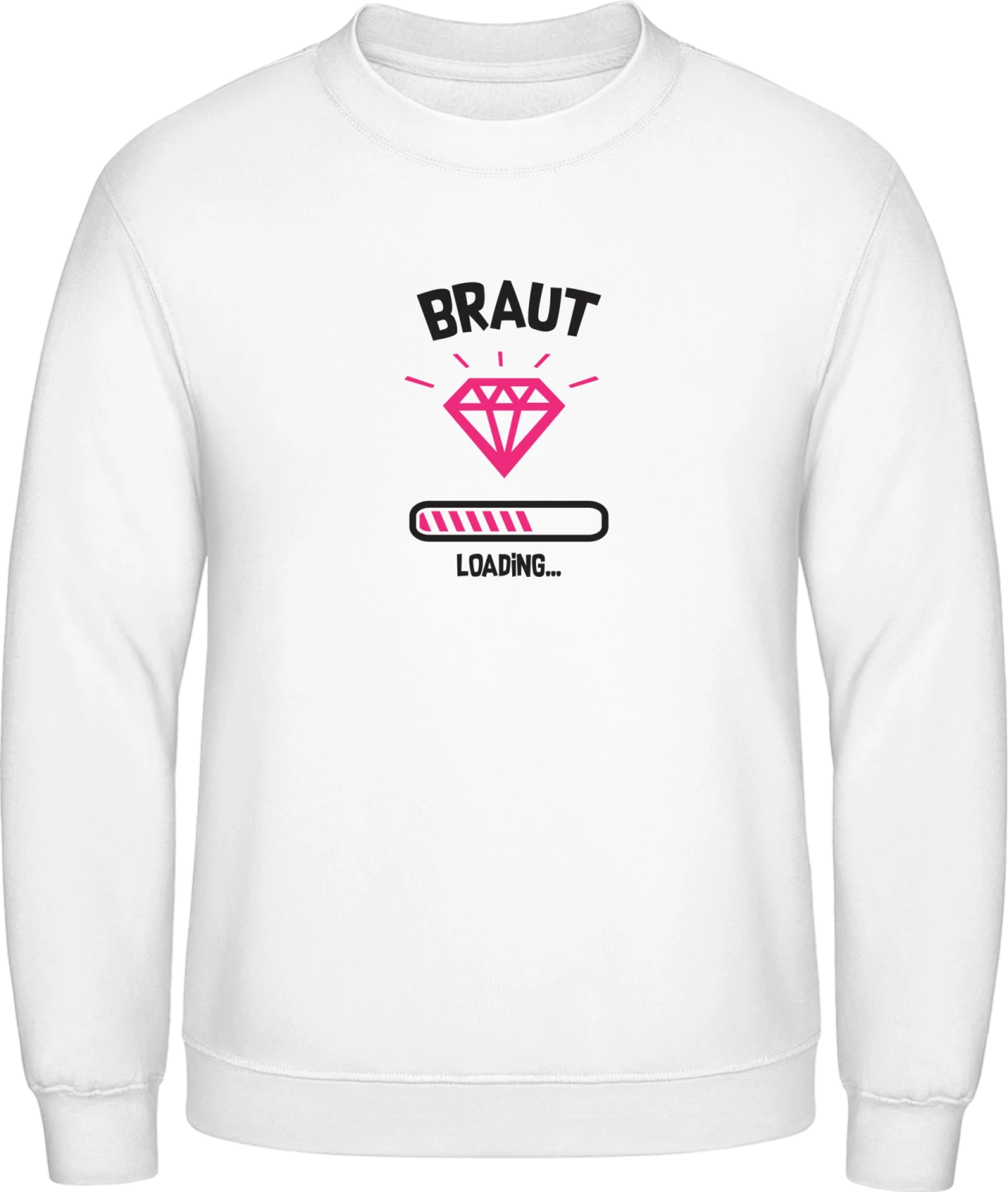 Braut Loading Diamant - Arctic white AWDis sweatshirt Men - Front