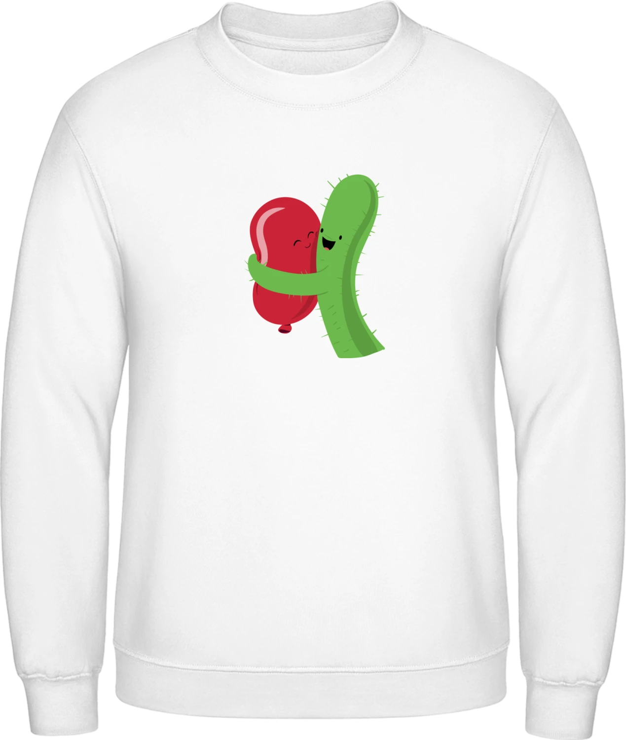 Cactus Hug Balloon - Arctic white AWDis sweatshirt Men - Front