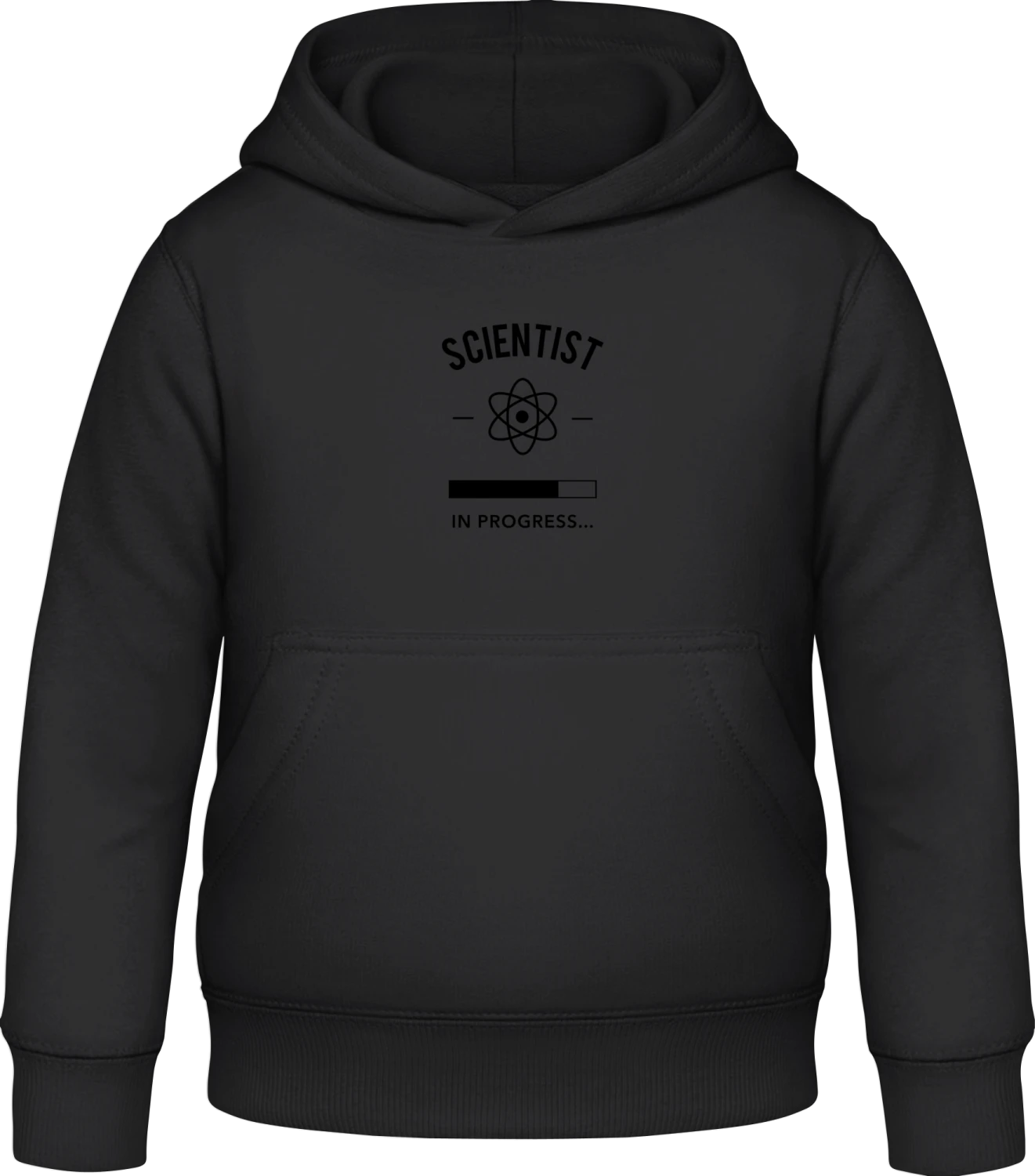 Scientist in Progress - Black Awdis Hoodie Kids - Front